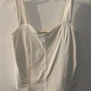 House of Harlow 1960 Cream Bustier Tank Top